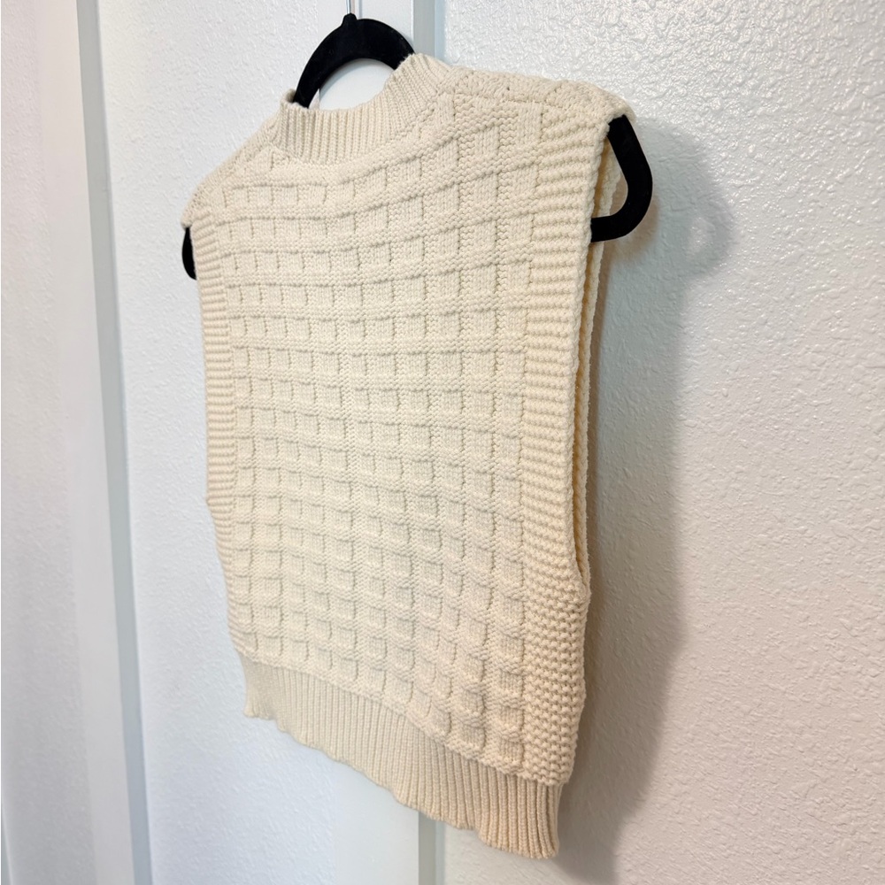 NWOT Madewell Cream Knit Sweater Size Small - Picture 10 of 16